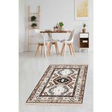 Ontheclouds Kilim Desenli Etnik Dijital Baskı Yıkanabilir Kaymaz Taban Modern Salon Halı Ve Yolluk, 100 x 500 MEG1219U