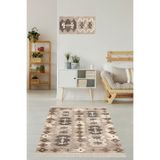 Ontheclouds Kilim Desenli Etnik Dijital Baskı Yıkanabilir Kaymaz Taban Modern Salon Halı Ve Yolluk, 100 x 500 MEG520U
