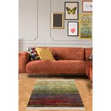 Ontheclouds Kilim Desenli Etnik Dijital Baskı Yıkanabilir Kaymaz Taban Modern Salon Halı Ve Yolluk, 120 x 200 MEG107J