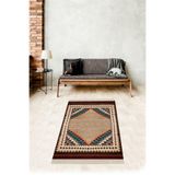 Ontheclouds Kilim Desenli Etnik Dijital Baskı Yıkanabilir Kaymaz Taban Modern Salon Halı Ve Yolluk, 120 x 200 MEG1218J