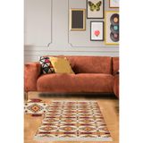 Ontheclouds Kilim Desenli Etnik Dijital Baskı Yıkanabilir Kaymaz Taban Modern Salon Halı Ve Yolluk, 160 x 350 MEG932AI