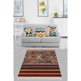 Ontheclouds Kilim Desenli Etnik Dijital Baskı Yıkanabilir Kaymaz Taban Modern Salon Halısı Ve Yolluk, 100 x 500 MEG954U