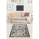 Ontheclouds Kilim Desenli Etnik Dijital Baskı Yıkanabilir Kaymaz Taban Modern Salon Halısı Ve Yolluk, 100 x 500 MEG958U