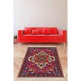 Ontheclouds Kilim Desenli Renkli Dijital Baskı Yıkanabilir Kaymaz Taban Leke Tutmaz Etnik Salon Halısı Ve Yolluk, 100 x 500 BLT-K-033U