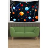 Ontheclouds Kimyasal Bağlar Atom Molekül Desen Leke Tutmaz Kadife Doku Kumaş Duvar Örtüsü Duvar Halısı Tapestry, 100 x 140
