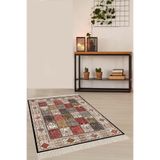 Ontheclouds Kırkyama Patchwork Desenli Etnik Dijital Baskı Yıkanabilir Kaymaz Taban Salon Halı Ve Yollu, 80 x 400 MEG1358KD