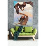 Ontheclouds Kızıldereli Ve Kartal Leke Tutmaz Kumaş Duvar Örtüsü Duvar Halısı Tapestry, 70 x 70