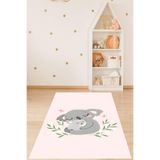 Ontheclouds Koala Ve Yavru Koala Hayvan Desenli Yıkanabilir Kaymaz Taban Leke Tutmaz Çocuk Odası Halısı, 80 x 400