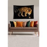 Ontheclouds Leopar Desen Leke Tutmaz Kadife Dokulu Kumaş Duvar Örtüsü Duvar Halısı Tapestry, 100 x 140