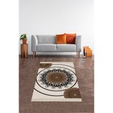 Ontheclouds Mandala Desenli Etnik Dijital Baskı Yıkanabilir Kaymaz Taban Leke Tutmaz Salon Halısı Ve Yolluk, 100 x 600