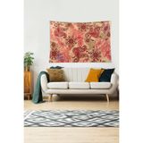 Ontheclouds Mandala Şal Desen Etnik Leke Tutmaz Kadife Dokulu Kumaş Duvar Örtüsü Duvar Halısı Tapestry, 140 x 140