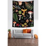 Ontheclouds Mantar Çeşitleri Eğrelti Otu Yapraklar Leke Tutmaz Kumaş Duvar Örtüsü Duvar Halısı Tapestry, 35 x 50
