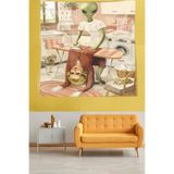 Ontheclouds Marilyn Monroe Temalı Ütü Yapan Uzaylı Leke Tutmaz Kumaş Duvar Örtüsü Duvar Halısı Tapestry, 70 x 70