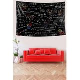 Ontheclouds Matematiksel Formüller Fonksiynlar Leke Tutmaz Kadife Doku Kumaş Duvar Örtüsü Duvar Halısı Tapestry, 100 x 140, 100 x 140 WLL173B