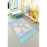 Ontheclouds Mavi Bebek Odası Yıkanabilir Kaymaz Taban Leke Tutmazbebek Ve Çocuk Odası Halısı, 80 x 500