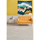 Ontheclouds Mavi Güneşin Doğuşu Sunset Leke Tutmaz Kadife Kumaş Duvar Örtüsü Duvar Halısı Tapestry, 140 x 140, 140 x 140 KWLL313D