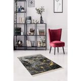 Ontheclouds Mermer Desenli Desenli Dijital Baskı Yıkanabilir Kaymaz Taban Salon Halı, 120 x 180