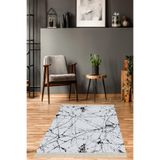 Ontheclouds Mermer Desenli Dijital Baskı Yıkanabilir Kaymaz Taban Salon Halı, 160 x 350