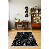 Ontheclouds Mermer Desenli Dijital Baskı Yıkanabilir Kaymaz Taban Salon Halı, 80 x 150 MEG271SA