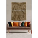 Ontheclouds Mizahi Aforizma Trip Heykel Sanatsal Yazısı Leke Tutmaz Kumaş Duvar Örtüsü Duvar Halısı Tapestry, 70 x 100
