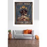 Ontheclouds Moon Child Leke Tutmaz Kumaş Duvar Örtüsü Duvar Halısı Tapestry, 100 x 140