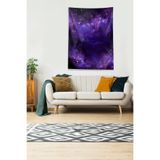 Ontheclouds Mor Galaksi Desenli Leke Tutmaz Kadife Kumaş Duvar Örtüsü Duvar Halısı Tapestry, 35 x 50, 35 x 50 KWLL366F