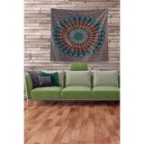 Ontheclouds Multirenk Mandala Desenli Leke Tutmaz Kadife Kumaş Duvar Örtüsü Duvar Halısı Tapestry, 35 x 50