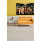 Ontheclouds Multirenk Ormanda Melekler Ve Insanlar Leke Tutmaz Kadife Kumaş Duvar Örtüsü Duvar Halısı Tapestry, 140 x 230