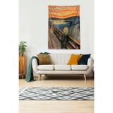 Ontheclouds Multirenk Scream - Çığlık Leke Tutmaz Kadife Kumaş Duvar Örtüsü Duvar Halısı Tapestry, 140 x 140, 140 x 140 KWLL362D