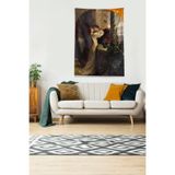 Ontheclouds Multirenk Sevgiliye Kavuşma Leke Tutmaz Kadife Kumaş Duvar Örtüsü Duvar Halısı Tapestry, 35 x 50