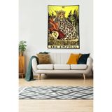 Ontheclouds Multirenk Tarot Kartı Empress Leke Tutmaz Kadife Kumaş Duvar Örtüsü Duvar Halısı Tapestry, 140 x 140, 140 x 140 KWLL369D