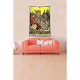 Ontheclouds Multirenk Tarot Kartı Empress Leke Tutmaz Kadife Kumaş Duvar Örtüsü Duvar Halısı Tapestry, 70 x 100