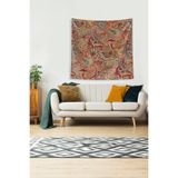 Ontheclouds Multirenk Terme Ve Şal Desen Leke Tutmaz Kadife Kumaş Duvar Örtüsü Duvar Halısı Tapestry, 70 x 70