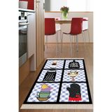 Ontheclouds Mutfak Malzemeleri Desenli Dijital Baskılı Kaymaz Taban Yıkanabilir Mutfak Halısı, 180 x 300