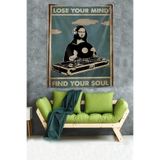 Ontheclouds Müzikle Ruhunu Bul Dj Monalisa Plakçalar Leke Tutmaz Kumaş Duvar Örtüsü Duvar Halısı Tapestry, 140 x 230