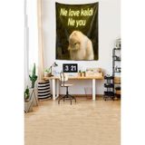 Ontheclouds Ne Love Kaldı Ne You Mesajlı Yıkanabilir Leke Tutmaz Kumaş Duvar Örtüsü Duvar Halısı Tapestry, 70 x 100