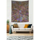 Ontheclouds Orman Ve Ay Leke Tutmaz Kumaş Duvar Örtüsü Duvar Halısı Tapestry, 140 x 140
