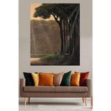 Ontheclouds Ormanda Oturan Insan Leke Tutmaz Kadife Dokulu Kumaş Duvar Örtüsü Duvar Halısı Tapestry, 100 x 140