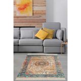 Ontheclouds Osmanlı Desen Göbekli Dijital Baskı Yıkanabilir Modern Salon Halısı Ve Yollu, 100 x 200 MEG1356T2X