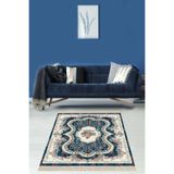 Ontheclouds Osmanlı Motifi Çiçek Desen Dijital Baskı Yıkanabilir Modern Salon Halısı Ve Yolluk, 80 x 300 MEG1587MC
