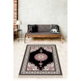 Ontheclouds Osmanlı Motifler Desenli Dijital Baskı Yıkanabilir Kaymaz Taban Leke Tutmaz Etnik Salon Halısı, 180 x 300 BLT-K-183AF