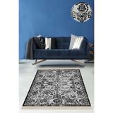 Ontheclouds Osmanlı Motifler Desenli Etnik Dijital Baskı Yıkanabilir Kaymaz Taban Salon Halı Ve Yolluk, 80 x 150 MEG1454GA