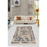 Ontheclouds Osmanlı Motifler Eskitme Desenli Dijital Baskı Yıkanabilir Kaymaz Taban Leke Tutmaz Salon Halısı, 80 x 300 BLT-K-108C