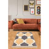 Ontheclouds Osmanlı Şal Desenli Dijital Baskı Yıkanabilir Kaymaz Taban Etnik Kilim Desen Salon Halısı Ve Yolluk, 100 x 400 MEG1451P
