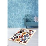 Ontheclouds Otantik Kilim Desenli Etnik Dijital Baskı Yıkanabilir Modern Salon Halı Ve Yolluk, 80 x 150