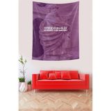 Ontheclouds Ötede Kudurun Sesiniz Gelmesin Yazılı Heykel Leke Tutmaz Kumaş Duvar Örtüsü Duvar Halısı Tapestry, 100 x 140