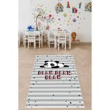 Ontheclouds Panda Desenli Dijital Baskı Yıkanabilir Kaymaz Taban Leke Tutmaz Çocuk Ve Bebek Odası Halısı, 80 x 500