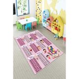 Ontheclouds Pembe Çarpım Tablolu Eğitici Yıkanabilir Kaymaz Taban Leke Tutmazbebek Ve Çocuk Odası Halısı, 60 x 120