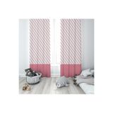 ontheclouds Pembe Çizgi Desenli Dijital Baskı Fon Perdesi, 140 x 240, TYC00484853882, beyaz-pembe