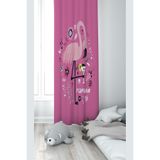 ontheclouds Pembe Filamingo Desenli Dijital Baskı Fon Perdesi, 70 x 240, FONPRD14, koyu pembe